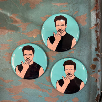 Amy May Pop Art Pedro Pascal Blowing A Kiss Magnet