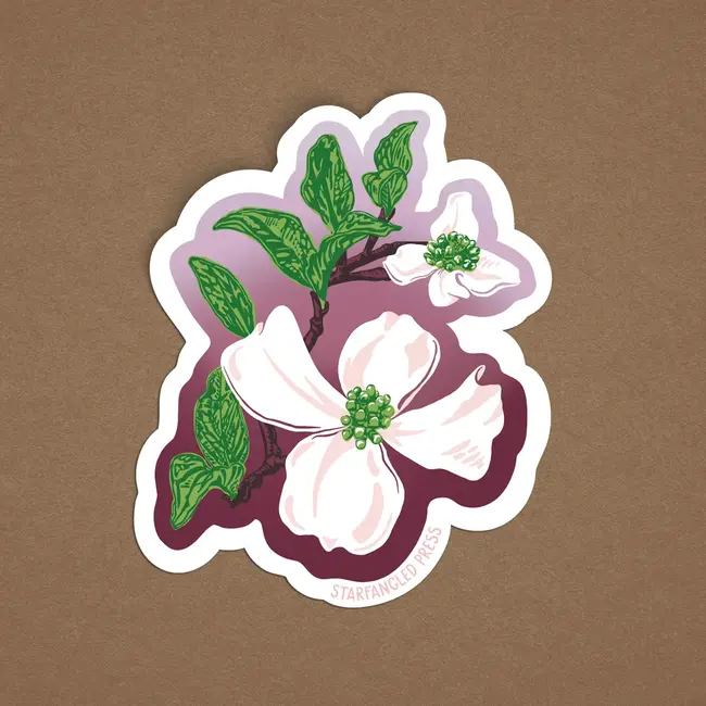 Starfangled Press Dogwood Blossom Sticker