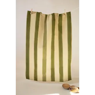 Lindy Stark Designs Olive Stripe Tea Towel