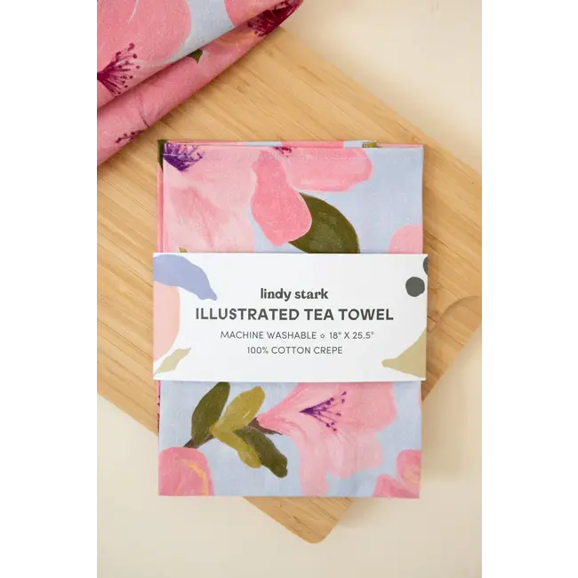 Lindy Stark Designs Azalea Tea Towel