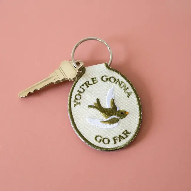 Lindy Stark Designs You're Gonna Go Far Embroidered Keychain
