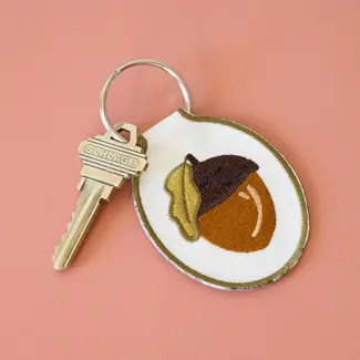 Lindy Stark Designs Acorn Embroidered Keychain