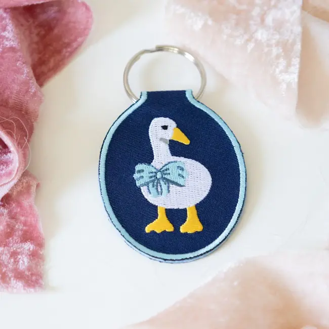 Lindy Stark Designs Duck Embroidered Keychain
