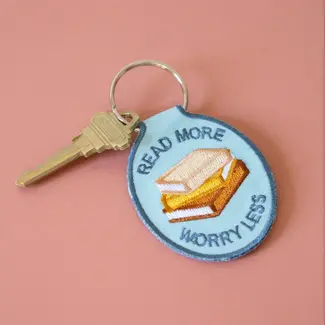 Lindy Stark Designs Read More Embroidered Keychain