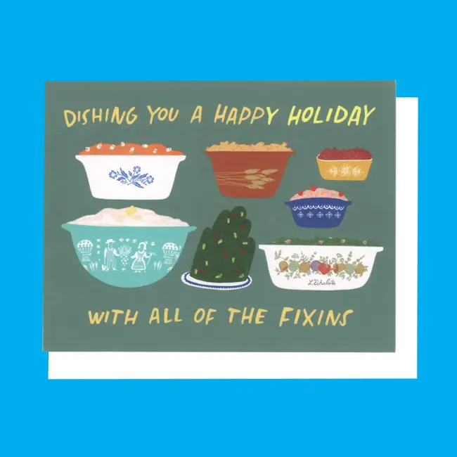 EEW Art & Cards Holiday Vintage Dishes Card