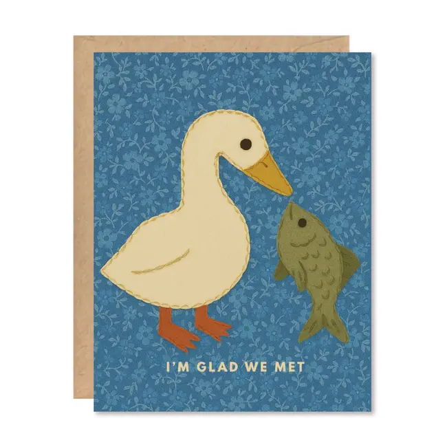 Glad We Met Duck & Fish Card