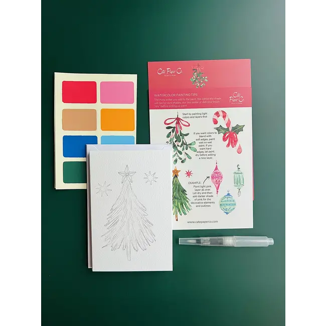 Watercolor Christmas Cards Kit