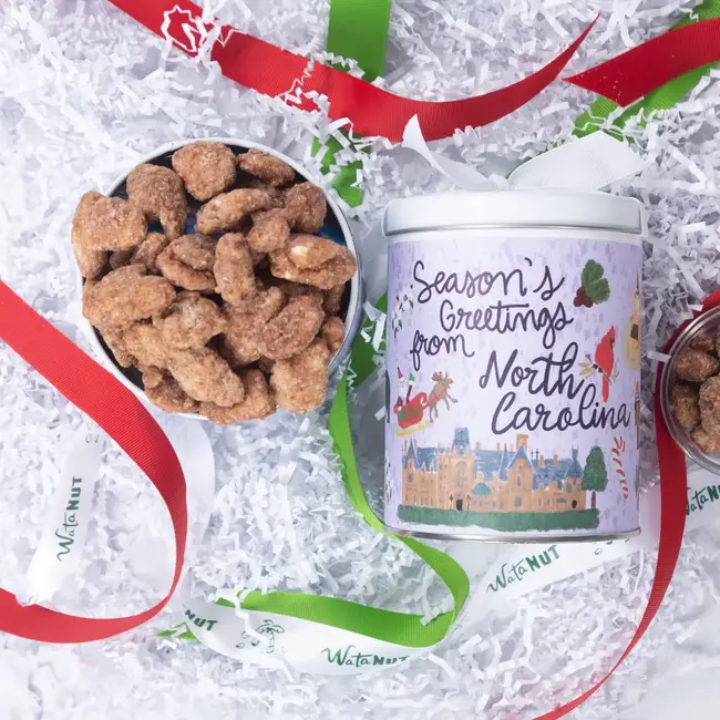 NC Holiday Tin - Roasted Rosemary Mixed Nuts