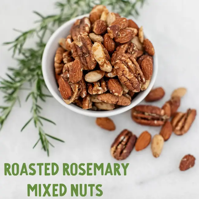 NC Holiday Tin - Roasted Rosemary Mixed Nuts