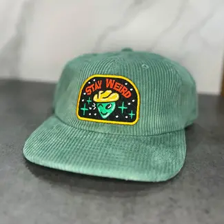 Stay Weird Corduroy Hat (Seafoam)