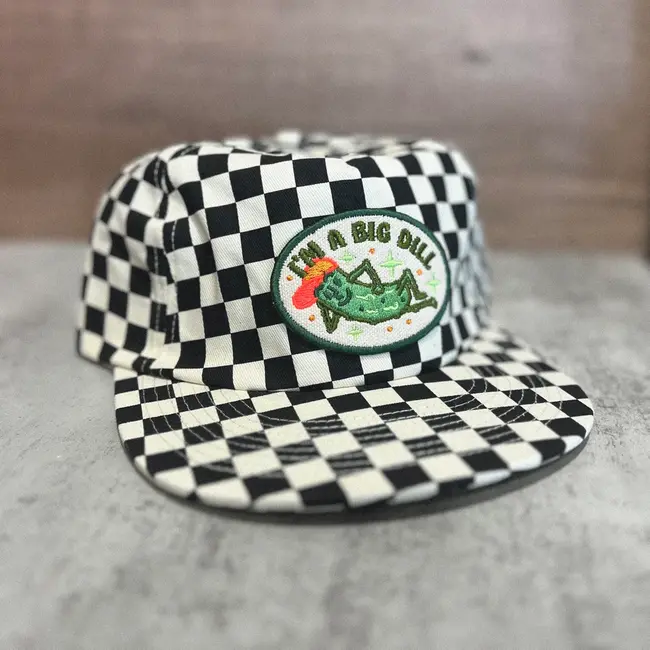I'm a Big Dill Checkered Floppy Hat (Black/White)