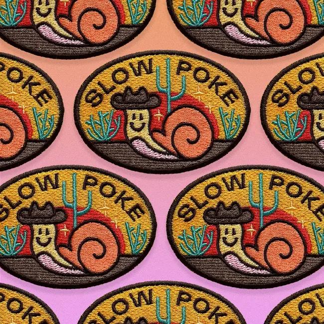 Slow Poke Iron-on Patch