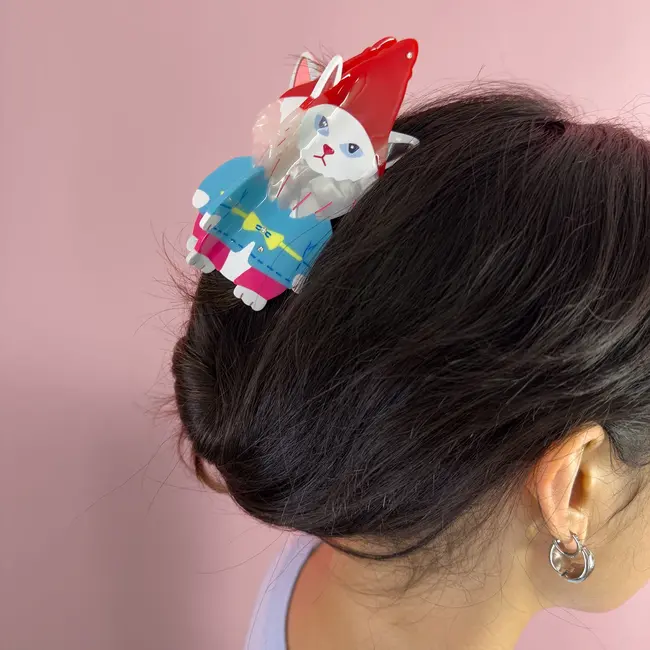 Garden Cat Gnome Hair Claw