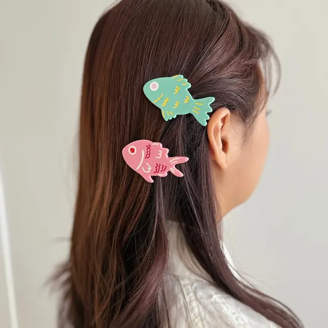 Pink Fish Hair Clip