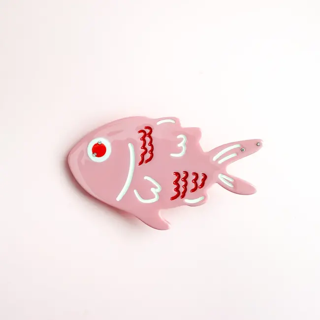 Pink Fish Hair Clip