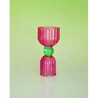 Tipsy Turvy Double Shot Glass - Pink