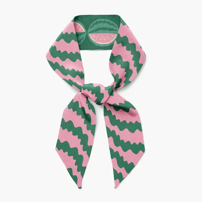 Twilly Ribbon Scarf - Watermelon