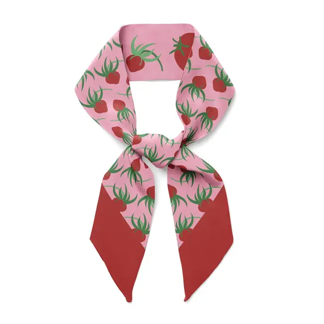 Twilly Ribbon Scarf - Tomatoes