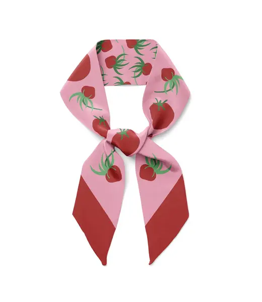 Twilly Ribbon Scarf - Tomatoes