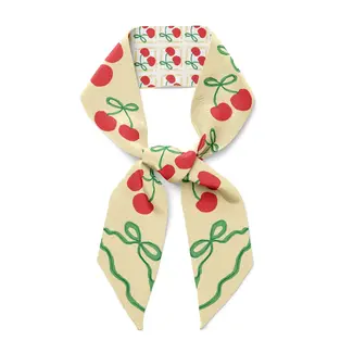 Twilly Ribbon Scarf - Cherry