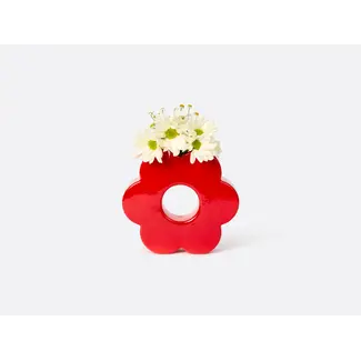 Red Daisy Vase
