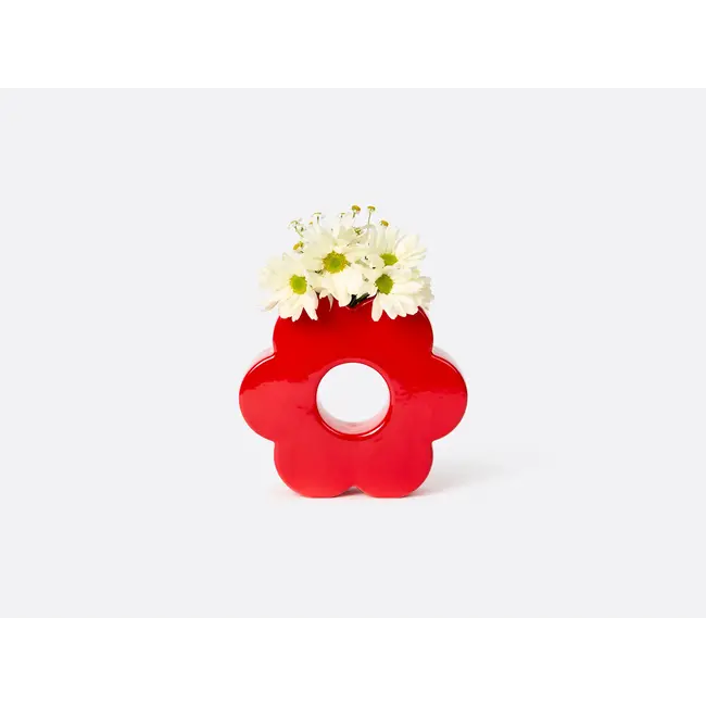 Red Daisy Vase
