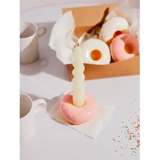 Pink Donut Candle Holder