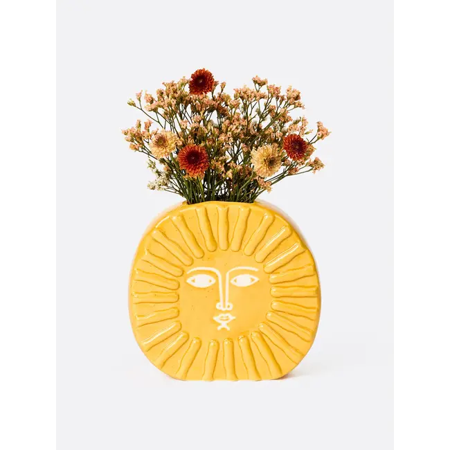 Yellow Sun Vase