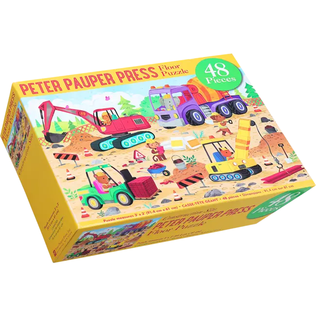 Construction Site Kid's Floor Puzzle 48 Piece