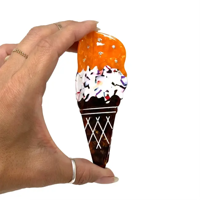 Double Scoop Chocolate Ice Cream Hair Claw