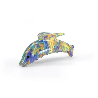 Yellow Dolphin Hair Claw