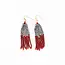 Gameday Tassel Earrings - Red + Black