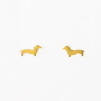 Alice Brass Dachshund Post Earrings