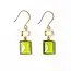 Veronica Two-Tone Glass Dangle Earrings - Green