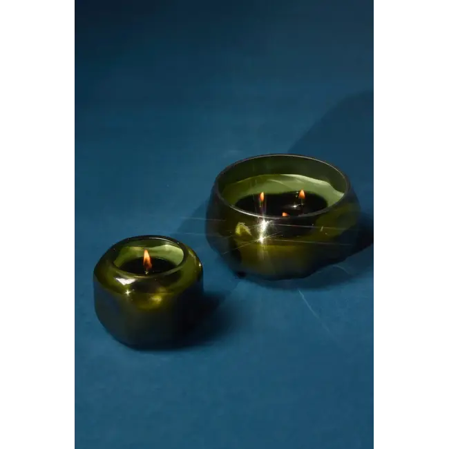 Basalt 5oz Glass Candle - Green Wild Fig Cedar