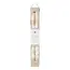 Decorative Taper Candles - White + Gold (12" Pair)