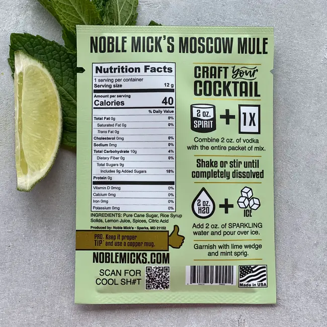 Moscow Mule Single Serve Cocktail Mix