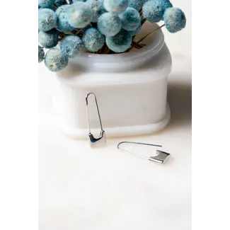 Sid Safety Pin Earrings - Silver Plated