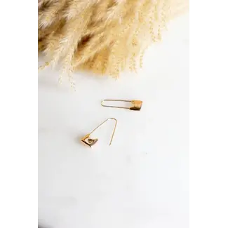 Sid Safety Pin Earrings - 18K Gold Plated