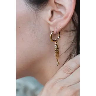 Pesce Hoops - 18k Gold Plated