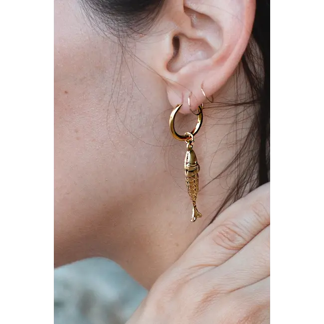 Pesce Hoops - 18k Gold Plated