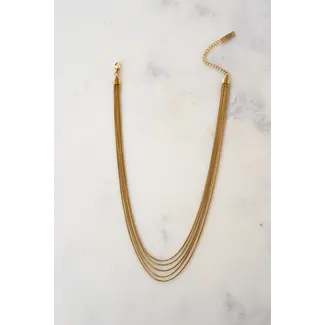 Thelma Layered Snake Chain - 18k Gold Plated Necklace