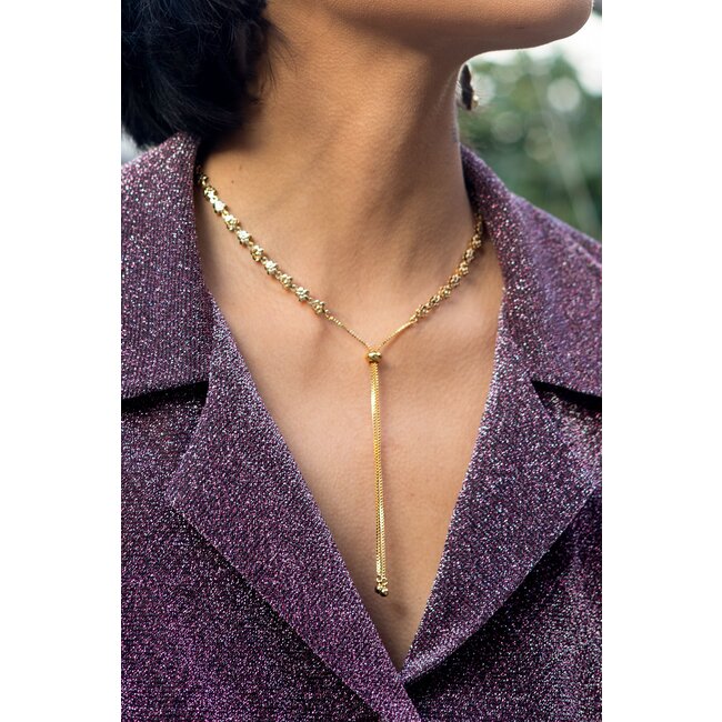 Cassidy Bolo Necklace - 18k Gold Plated