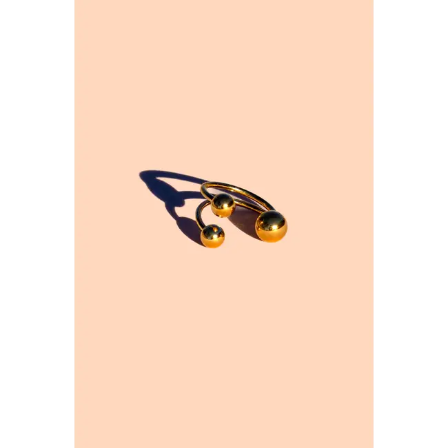 1 2 3 Ring - 18k Gold Plated