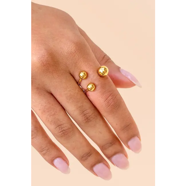 1 2 3 Ring - 18k Gold Plated