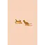 Cat Therapy Stud Earrings - 18K Gold Plated