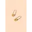 Blossom Pin Hoops - 18K Gold Plated