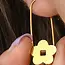 Blossom Pin Hoops - 18K Gold Plated