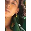 Make it Dirty Olive Earrings - 18K Gold Plated