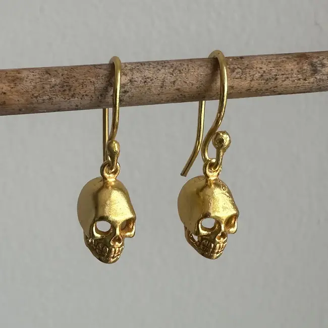 Gold Skull Earrings
